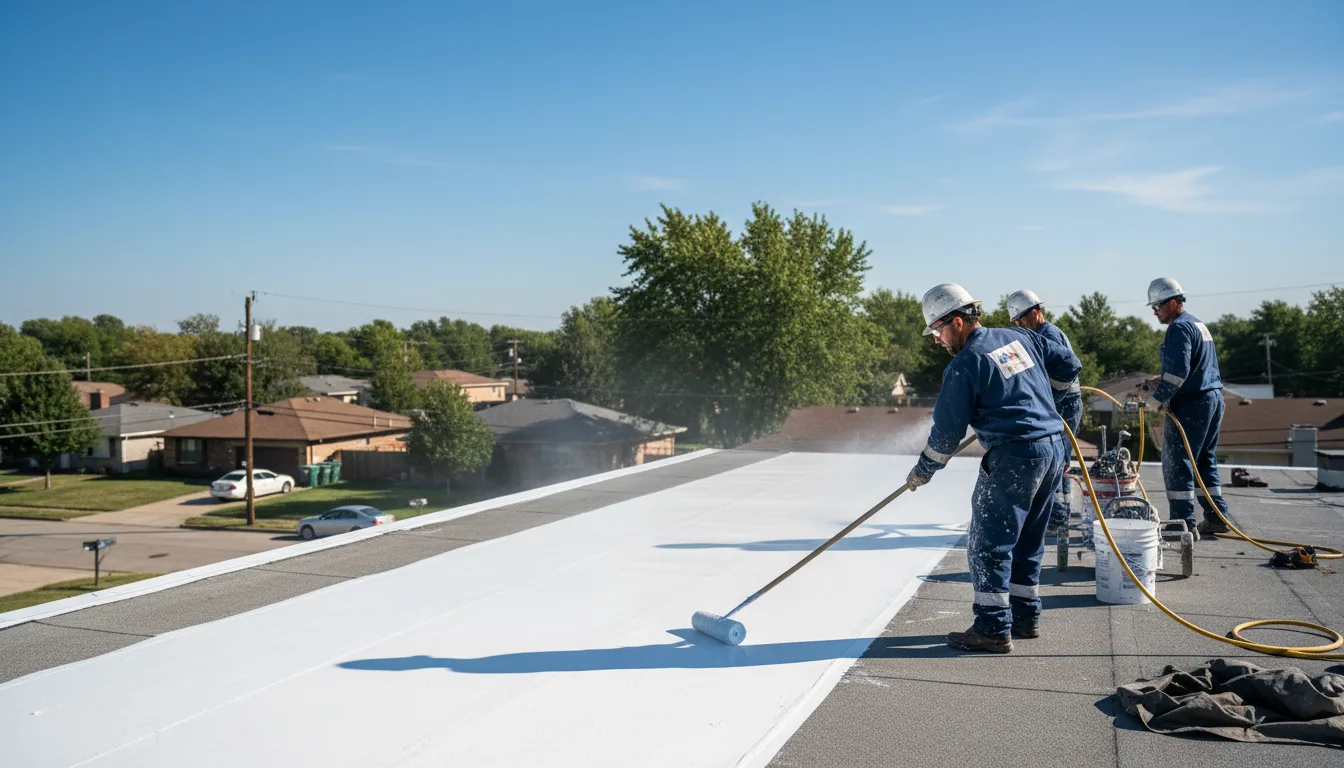 Commercial roof coating in Plymouth, IL near me
